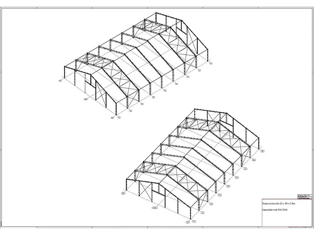 Staalconstructie 25 x 40 meter (1000m2) - afbeelding 21 van  31