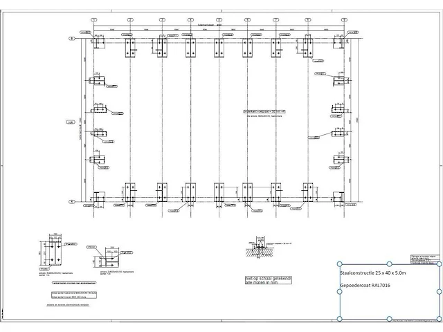 Staalconstructie 25 x 40 meter (1000m2) - afbeelding 22 van  31