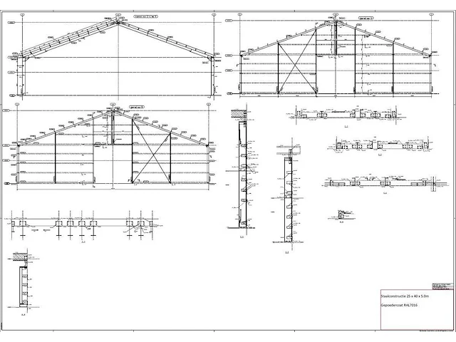 Staalconstructie 25 x 40 meter (1000m2) - afbeelding 25 van  31