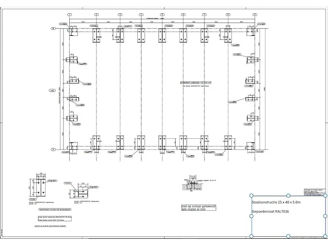 Staalconstructie 25 x 40 meter (1000m2) - afbeelding 22 van  31
