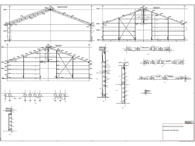 Staalconstructie 25 x 40 meter (1000m2) - afbeelding 25 van  31