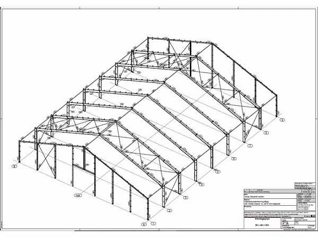 Staalconstructie 30 x 40 meter (1200m2) - afbeelding 9 van  18
