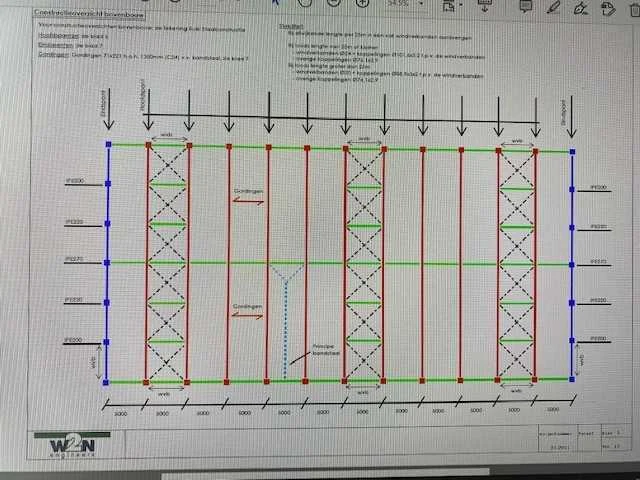 Staalconstructie 30 x 60 meter (1800m2) - afbeelding 19 van  33
