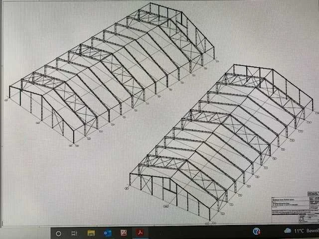 Staalconstructie 30 x 60 meter (1800m2) - afbeelding 23 van  33