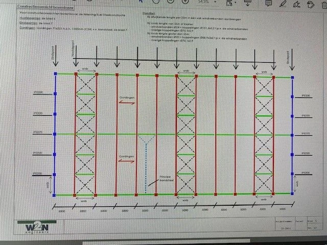 Staalconstructie 30 x 60 meter (1800m2) - afbeelding 19 van  33