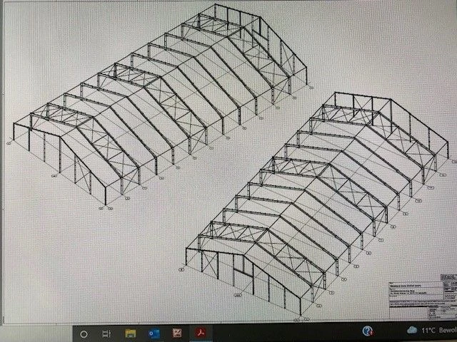 Staalconstructie 30 x 60 meter (1800m2) - afbeelding 23 van  33