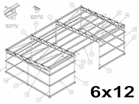 Staalconstructie (6 x 12 mtr) (72m2) - afbeelding 1 van  7