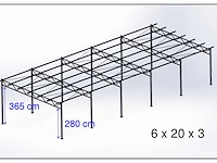 Staalconstructie ( 6 x 20 mtr ) - afbeelding 1 van  6