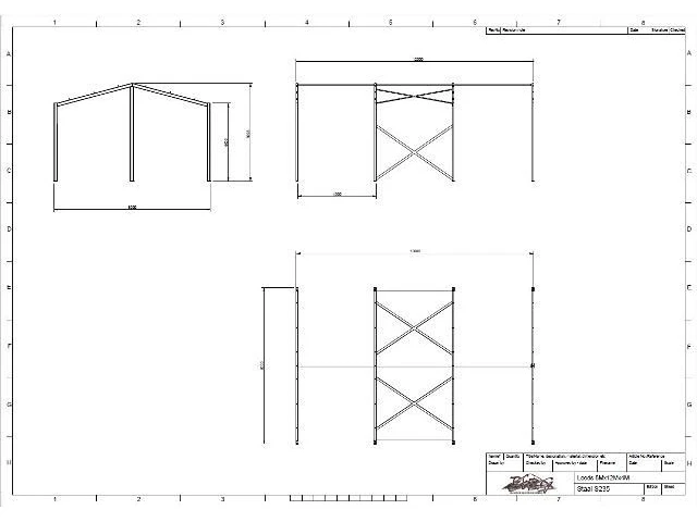 Staalconstructie 8 x 12 meter (96m2) - afbeelding 4 van  12