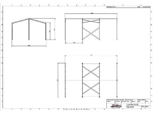 Staalconstructie 8 x 12 meter (96m2) - afbeelding 4 van  12