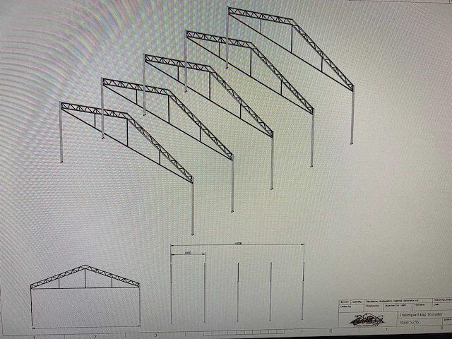 Staalconstructie 8 x 16 meter (128m2) - afbeelding 4 van  10