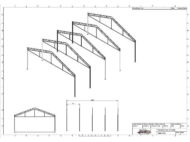 Staalconstructie 8 x 16 meter (128m2) - afbeelding 4 van  10