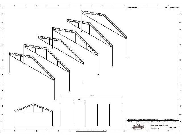 Staalconstructie 8 x 20 meter (160m2) - afbeelding 3 van  8
