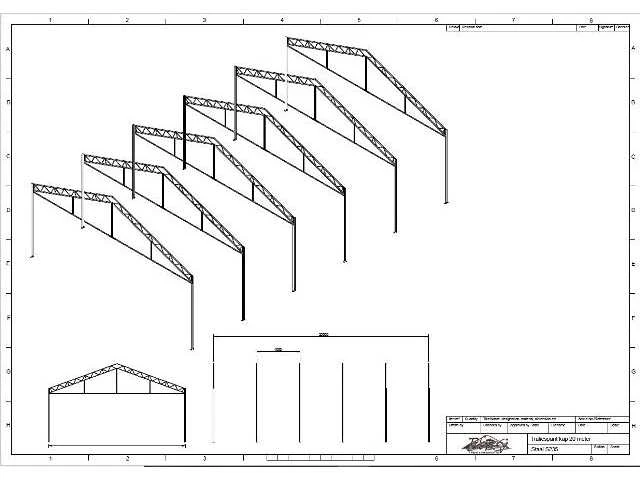 Staalconstructie 8.00 x 20.00 meter (160m2) - afbeelding 6 van  12