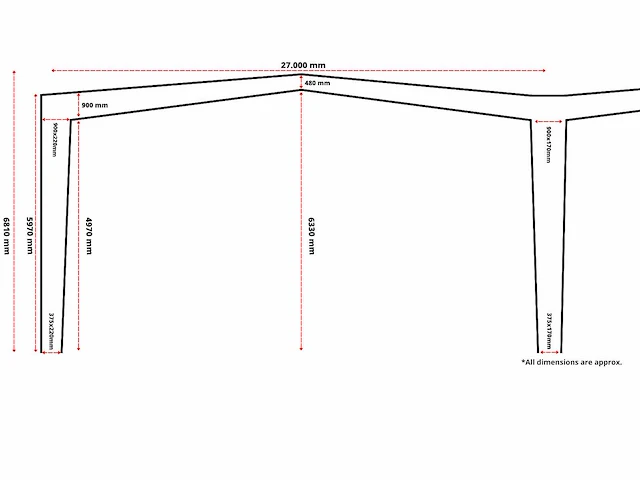 Staalconstructie (81,00x39,00 mtr) (3159m2) - afbeelding 7 van  16