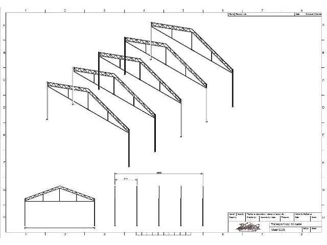 Staalconstructie 9.75 x 16.00 meter (156m2) - afbeelding 6 van  12