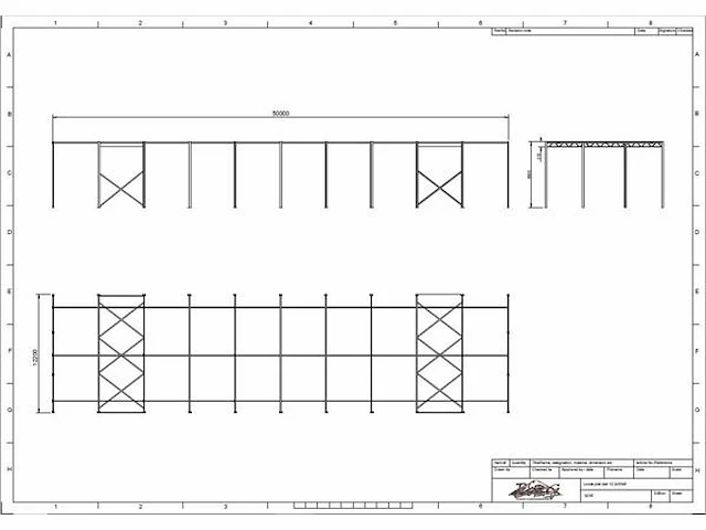 Staalconstructie platdak 12.20 x 50.00 meter (610m2) - afbeelding 8 van  16