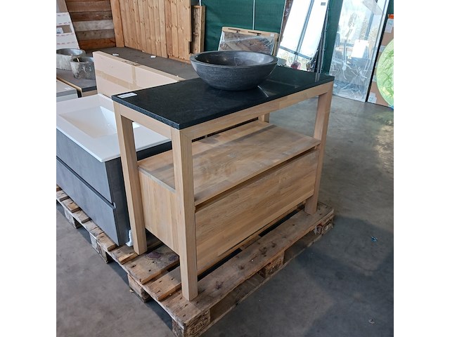 Staand badmeubel finewood design, eiken naturel - afbeelding 1 van  11