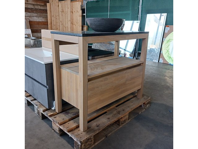 Staand badmeubel finewood design, eiken naturel - afbeelding 4 van  11
