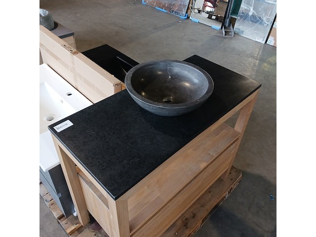 Staand badmeubel finewood design, eiken naturel - afbeelding 9 van  11