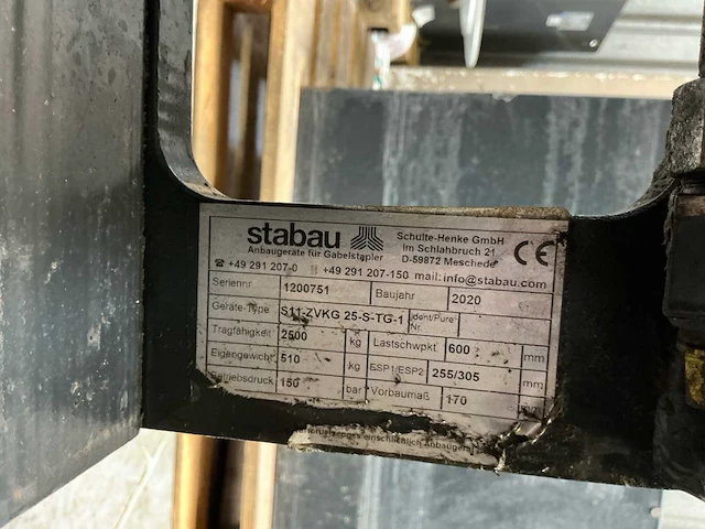 Stabau - fem 3 s11-zvgk 25-s-tg-1 - accessoire voor vorkheftrucks - 2020 - afbeelding 4 van  4