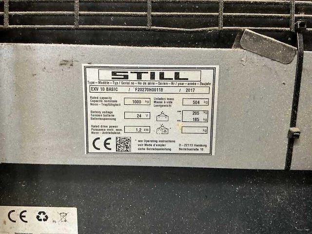 Stacker still, exv-10, grijs, bouwjaar 2017 - afbeelding 9 van  9