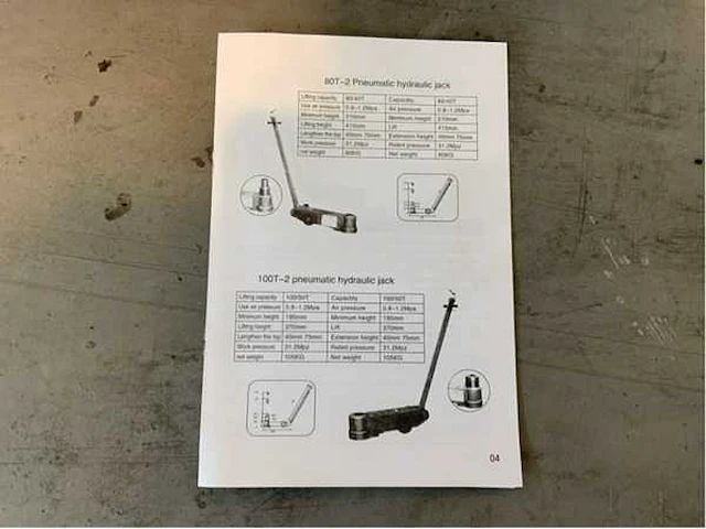 Stahl gruppe - hydrolic jack 80t-3 pnm - garagekrik - afbeelding 10 van  13