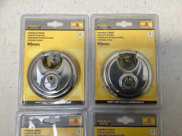 Stahlex hangsloten rond - 90mm - afbeelding 3 van  3