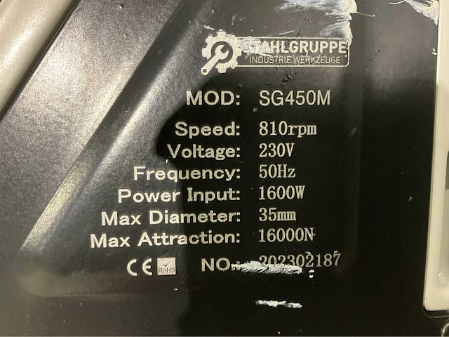 Stahlgruppe - 2025 - sg45m - magnetische boormachine - afbeelding 9 van  13