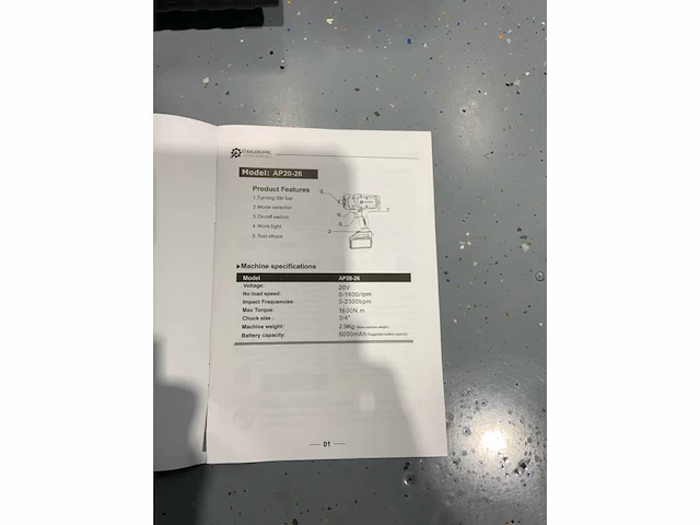 Stahlgruppe - ap20-26 - 1600nm - slagmoersleutel, 2 accu's en oplader - afbeelding 8 van  8