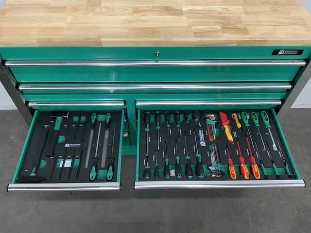 Stahlgruppe - gereedschapswagen jumbo xxl prof 11 laden + 4 in 1 accu gereedschapsset - afbeelding 15 van  15