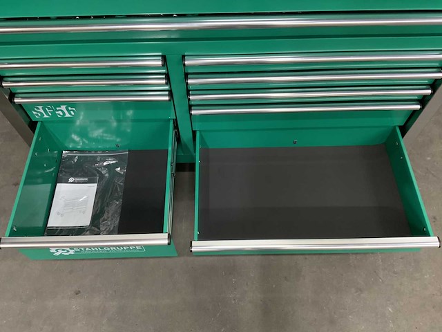 Stahlgruppe - gereedschapswagen jumbo xxl prof 11 laden + 4 in 1 accu gereedschapsset - afbeelding 12 van  15