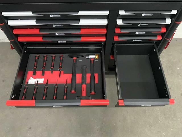 Stahlgruppe - jumbo - gereedschapswagen + 4 in 1 accugereedschap + gereedschap - afbeelding 2 van  14