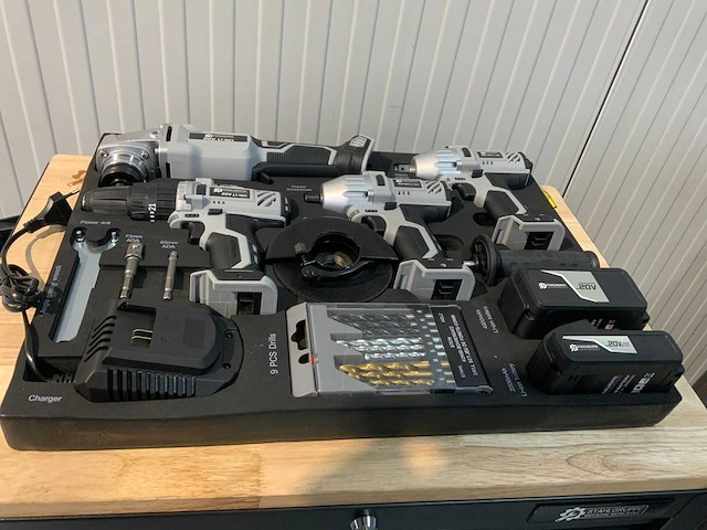 Stahlgruppe - powertool set 4 machines incl accu's - afbeelding 12 van  24