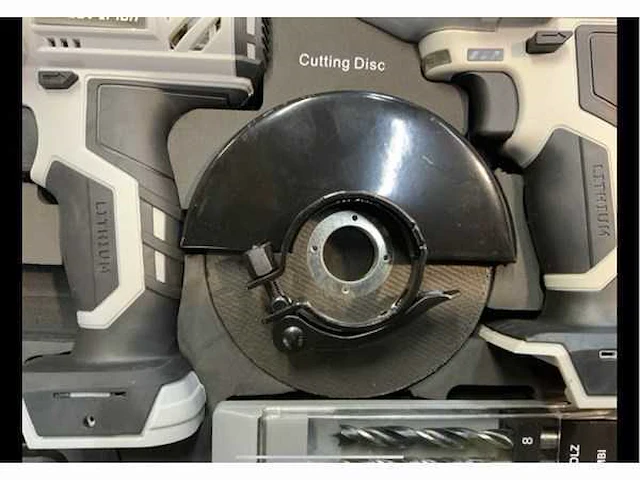 Stahlgruppe - powertool set, schroefmachine, boormachine, slagmoersleutel, haakse slijper, 2 accu’s - afbeelding 7 van  17