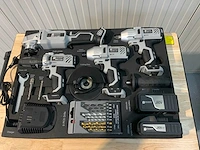 Stahlgruppe - powertool set, schroefmachine, boormachine, slagmoersleutel, haakse slijper, 2 accu’s - afbeelding 1 van  17