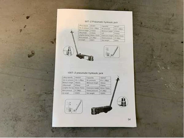 Stahlgruppe hydrolic jack 80t-3 pnm garagekrik - afbeelding 11 van  13