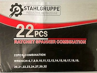 Stahlgruppe set 22 stuks steek en ringsleutel set - afbeelding 7 van  8