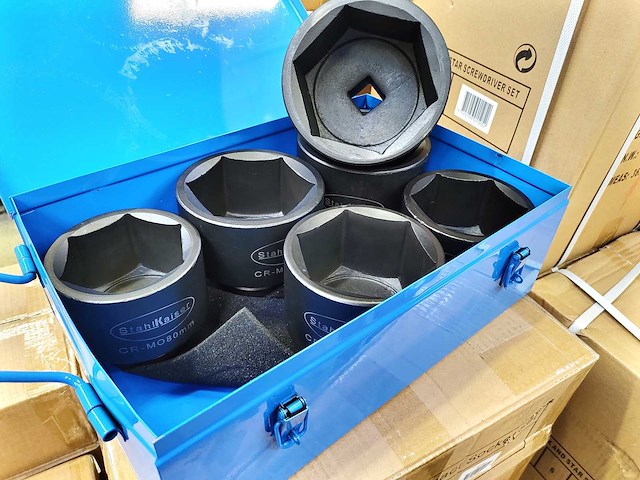 Stahlkaiser - 2025 - extra lang xxxl 1" - 6 delige krachtdoppenset - afbeelding 1 van  4