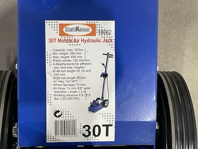 Stahlkaiser - hydraulische krik 30 ton - afbeelding 8 van  9