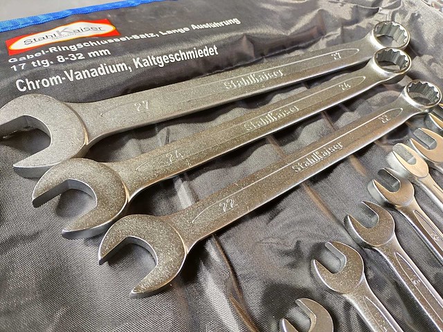 Stahlkaiser - steek en ringsleutels 17 delig - afbeelding 5 van  6