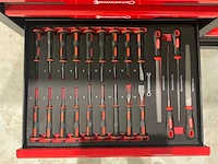 Stahlwelt - stw222 - met achterwand en kastjes - gereedschap wagen gevuld - afbeelding 4 van  19