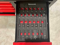 Stahlwelt - stw222 - met achterwand en kastjes - gereedschap wagen gevuld - afbeelding 6 van  19