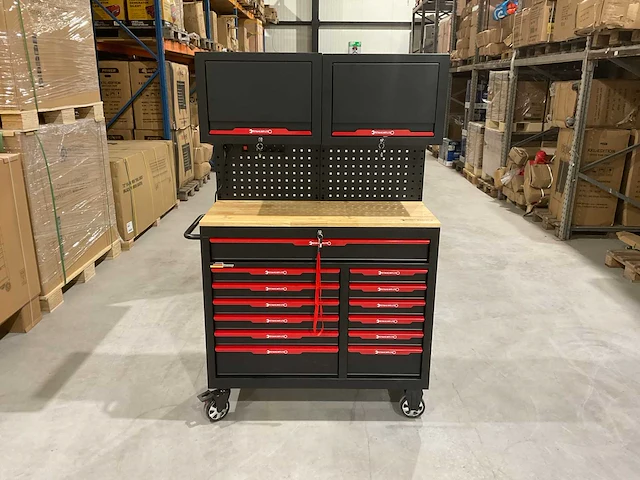 Stahlwelt stw222 gereedschapswagen met achterwand en kastjes - afbeelding 1 van  19