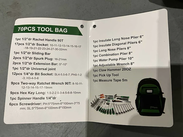 Stahlwerk 70 stuks gereedschapstas - afbeelding 4 van  15