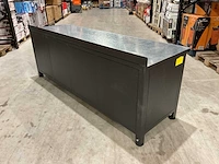 Stahlworks 4 laden, 4 kastdeuren / in hoogte verstelbaar zwarte werkbank - afbeelding 6 van  10