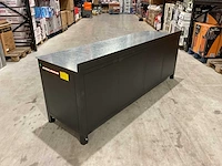 Stahlworks 4 laden, 4 kastdeuren / in hoogte verstelbaar zwarte werkbank - afbeelding 8 van  10