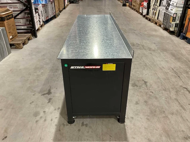 Stahlworks 4 laden, 4 kastdeuren / in hoogte verstelbaar zwarte werkbank - afbeelding 9 van  10