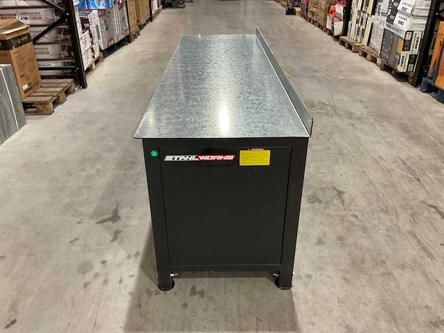 Stahlworks 4 laden, 4 kastdeuren / in hoogte verstelbaar zwarte werkbank - afbeelding 8 van  10