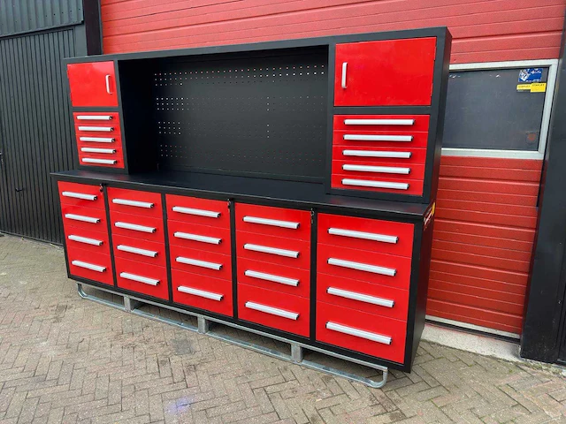 Stahlworks sw-32 industrial red werkbank - afbeelding 6 van  11